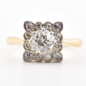 18CT GOLD & DIAMOND CLUSTER RING