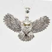 925 SILVER OWL PENDANT NECKLACE
