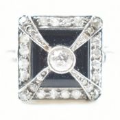 ART DECO ONYX & DIAMOND RING