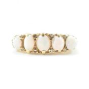 18CT GOLD & OPAL FIVE STONE RING