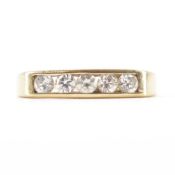 HALLMARKED 9CT GOLD FIVE STONE RING