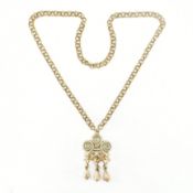 VINTAGE KALEVALA KORU 1990S FINNISH PENDANT NECKLACE.