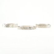THREE HALLMARKED SILVER BANGLE BRACELETS