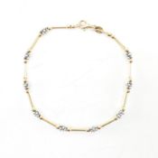 HALLMARKED 9CT BICOLOUR GOLD BRACELET