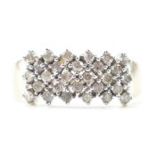 HALLMARKED 9CT GOLD & DIAMOND CLUSTER RING