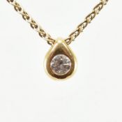 HALLMARKED 18CT GOLD & DIAMOND NECKLACE PENDANT & CHAIN