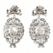 GEORGIAN DIAMOND PENDANT EARRINGS
