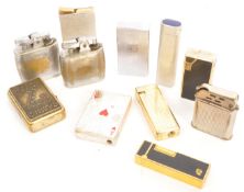 COLLECTION OF LIGHTERS - STERLINGS - RONSON - METEOR