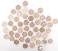 LARGE COLLECTION OF GEORGE V & ELIZABETH II SHILLING COINS