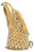A GILT BRASS EAGLE HEAD VESTA CASE