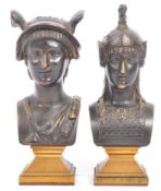 VICTORIAN BRONZE BUSTS FIGURES SCULPTURES BY G.H.LAURENT