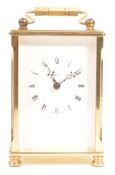 20TH CENTURY DOMINION BRASS CARRIAGE CLOCK