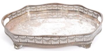 A 19TH CENTURY SHEFFIELD SILVER PLATE SERVING TRAY