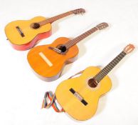 COLLECTION OF THREE SPANISH ACOUSTIC GUITARS