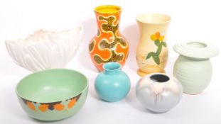 COLLECTION OF 20TH CENTURY CERAMIC VASES