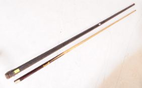 A VINTAGE MID CENTURY SNOOKER BILLIARD CUE WITH ORIGINAL CASE
