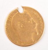 19TH CENTURY NAPOLEON III GOLD COIN