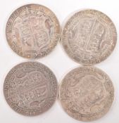 FOUR 925 SILVER EDWARD IV HALF CROWN COINS