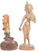 TIBETAN CAST BRONZE STATUE OF HINDU GODDESS TARA