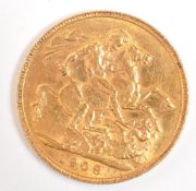 KING EDWARD VII GREAT BRITAIN 1908 GOLD FULL SOVEREIGN COIN