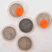 COLLECTION OF GEORGE III SILVER 925 BULL HEAD SHILLING COINS