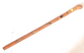 EARLY 20TH CENTURY JAPANESE BAMBOO CARVED WALKING STICK
