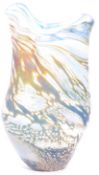 A 2014 LESLEY CLARKE ABSTRACT STUDIO ART GLASS VASE