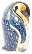 A VINTAGE ROYAL CROWN DERBY GOLD SEAL PENGUIN FIGURINE
