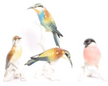 KARL ENS - THREE GERMAN PORCELAIN BIRD FIGURES