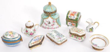 AN ASSORTMENT OF MINIATURE STUDIO ART PORCELAIN BY LIMOGES