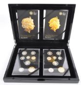 TWO ELIZABETH II COIN SETS - CIRCULATING PORTRAITS - ROYAL MINT