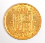 GREAT BRITAIN VICTORIAN HALF GOLD SOVEREIGN COIN
