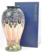 BOXED MOORCROFT POTTERY CLUNY VASE - SALLY TUFFIN