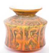 A RETRO VINTAGE EARLY POOLE POTTERY STUB FORM SQUAT VASE