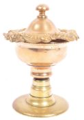 19TH CENTURY BRONZE LIDDED FOOTED POT