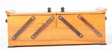 RETRO 1950'S MID CENTURY TEAK CANTILEVER SEWING BOX