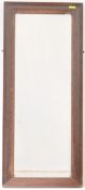 1930'S CUSHION FRAMED OAK FLOOR STANDING WALL MIRROR