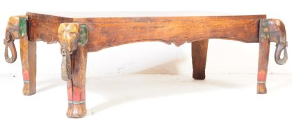 A 20TH CENTURY RECTANGULAR ANGLO-INDIAN COFFEE TABLE