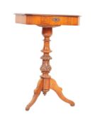 19TH CENTURY MAHOGANY LADIES PEDESTALWORK TABLE