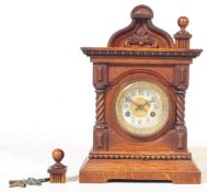 19TH CENTURY VICTORIAN MAHOGANY EIGHT DAY MANTEL CLOCK