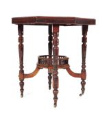 A 19TH CENTURY VICTORIAN MAHOGANY PENNY CENTRE TABLE