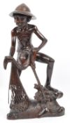 20TH CENTURY CHINESE HARDWOOD CARVED FIGURES