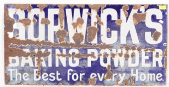 20TH CENTURY ENAMELLED BORWICK BAKING POWER SIGN