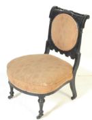 19TH CENTURY FILMER & SONS AESTHETIC MOVEMENT CHAIR