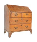 18TH CENTURY GEORGE III OAK BUREAU WRITING DESK AF