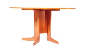 A RETRO VINTAGE TEAK DROP LEAF SPACE SAVER TABLE
