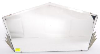 A 1930'S DECORATIVE ART DECO WALL MOUNTED BEVELED EDGE MIRROR