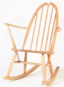 ERCOL - MID CENTURY BEECH AND ELM ROCKING CHAIR