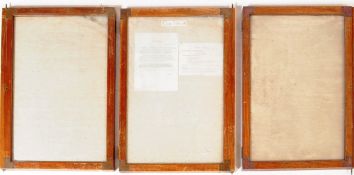 THREE EARLY 20TH CENTURY VILLAGE OAK DISPLAY NOTICE BOARDS