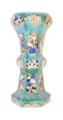 ORIENTAL CHINESE SANCAI GLAZED PEDESTAL PLANT STAND